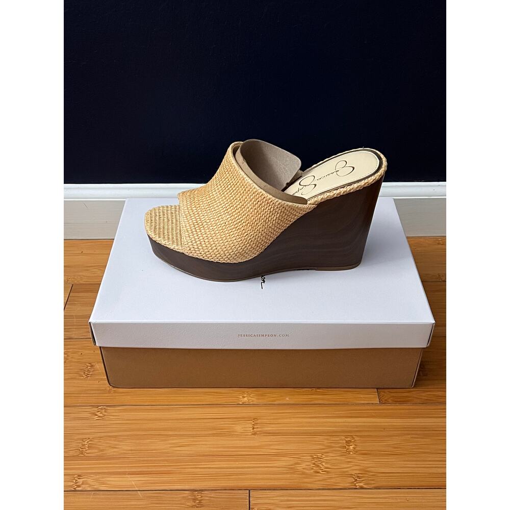 Jessica Simpson - Bermuda Raffia Natural Wedge Heel - 10M (US) - NEVER WORN